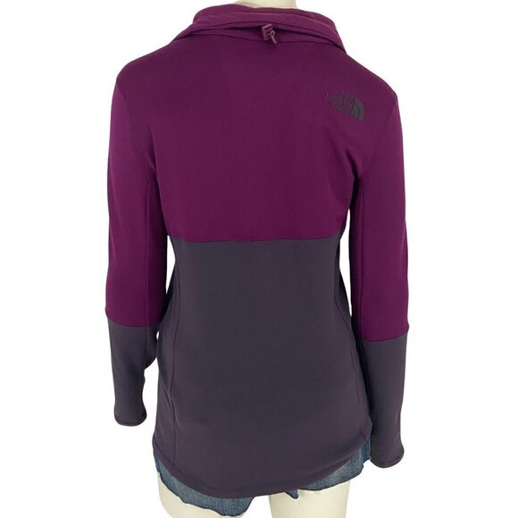 The North Face Women’s Tagen 1/4 Zip Fleece Sweater Purple & Gray Size S-P NWT - Picture 2 of 12